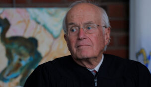 U.S. District Court Judge Nathaniel Gorton attends the Investiture Ceremony for U.S. District Judge Brian Murphy, who blocked the Trump administration for weeks from finalizing the deportation of eight men to South Sudan, at the federal courthouse in Boston, Massachusetts, September 17, 2025. (REUTERS/Brian Snyder)