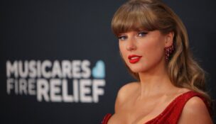 Taylor Swift poses at the red carpet during the 67th Annual Grammy Awards in Los Angeles on Feb. 2, 2025. (REUTERS/Daniel Cole/File Photo)