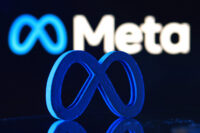 A 3D-printed Meta logo is seen in this illustration taken July 20, 2026. (REUTERS/Dado Ruvic/Illustration)