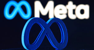 A 3D-printed Meta logo is seen in this illustration taken July 20, 2026. (REUTERS/Dado Ruvic/Illustration)