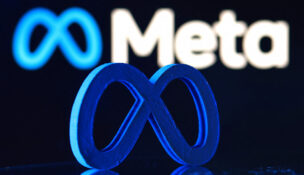 A 3D-printed Meta logo is seen in this illustration taken July 20, 2026. (REUTERS/Dado Ruvic/Illustration)