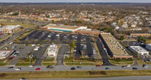 An aerial view of Festival at Manassas shopping center. (Finmarc Management)