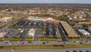 An aerial view of Festival at Manassas shopping center. (Finmarc Management)
