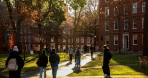 Students walk on campus at Harvard University in Cambridge, Massachusetts, on Nov. 19, 2025. (REUTERS/Reba Saldanha/File Photo)