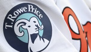 T. Rowe Price has a patch on Baltimore Orioles' jerseys, pictured June 11, 2024. (Tommy Gilligan/USA TODAY Sports)